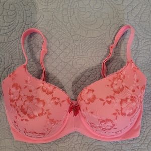 Victoria's Secret Hot Pink Lace Body by Victoria Lined Demi